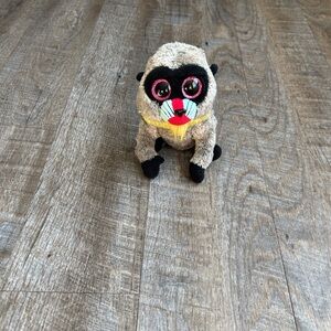 TY Beanie Boo  Wasabi the Baboon Beige with Colorful Face - Kids Toy